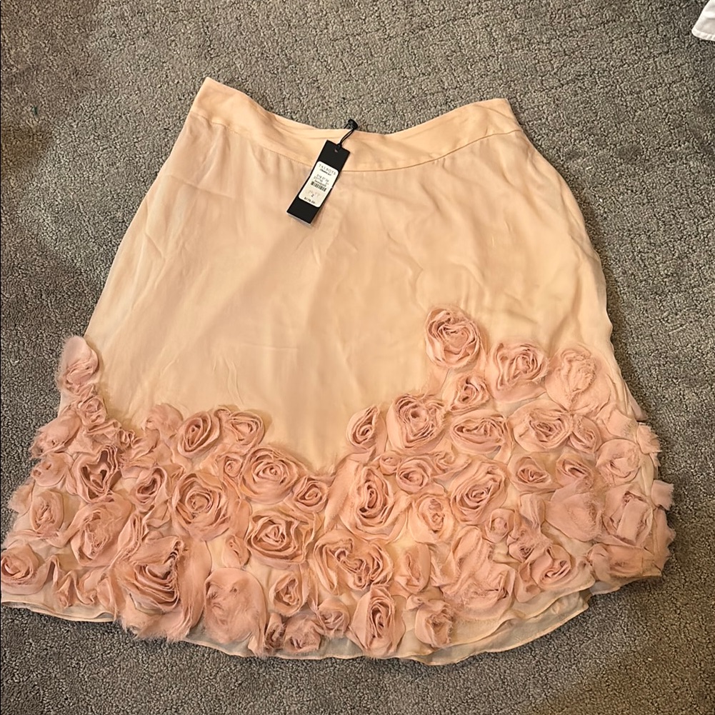 Elegant Pink Floral Skirt